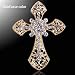 Crystal Alloy Cross Jewelry DIY Castle phone Cell Craft Accessory (pack of10pcs) (Gold base)