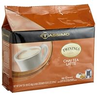 Twinings Chai Tea Latte (8 Servings), 16-Count T-Discs for Tassimo Coffeemakers (Pack of 2)