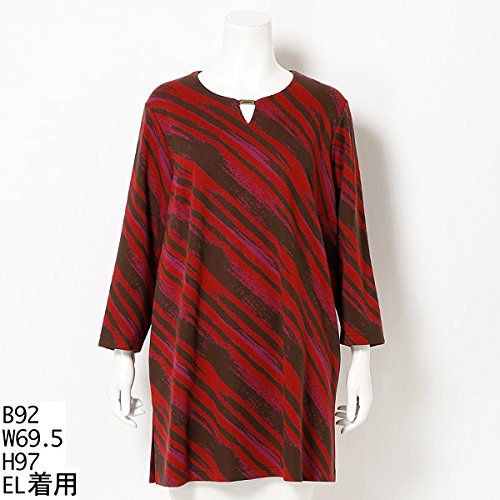 フィットミーモア（Fitme Moi） 全2色【3L～対応】インポートファブリックらしいカラーリングのカットソーチュニック