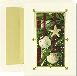 Shell Ornaments Tropical Christmas Cards -
