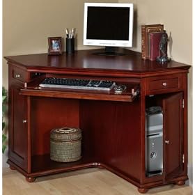 Hampton Bay Corner Computer Desk, CORNER, HAZEL BROWN