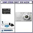Sony DSC-W350 14.1MP Digital Camera with 4x Wide Angle Zoom with Optical Steady Shot Image Stabilization (Silver) + Bonus Pack