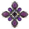 Vintage Inspired Copper & Amethyst Hues Brooch