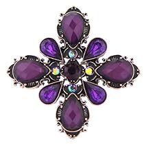 Vintage Inspired Copper & Amethyst Hues Brooch