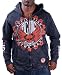 AFFLICTION Gearhead Zip Distressed Raw Edge Mens Hoodie AFFLICTION Gearhead Zip Distressed Raw Edge Mens Hoodie