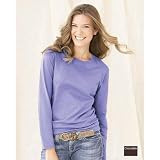 Anvil Ladies Long Sleeve T-shirt Xl - Chocolate