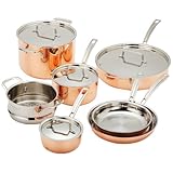 Cuisinart CTP-11AM Copper Tri-Ply Stainless Steel 11-Piece Cookware Set