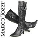 MARCO TOZZI Damen Winter Langschaftstiefel, Dekoschliessen, schwarz