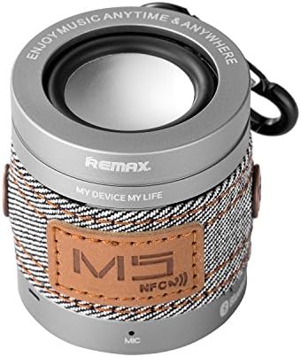 Karnotech® REMAX Portable Wireless Bluetooth Speaker Mini Sports Audio Player Powerful Sound with Build-in Mic and NFC Function for iPhone iPad iPod Samsung Tablet Laptop MP3 RB-M5 Grey