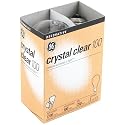 GE Lamps 90410 100-Watt A19 Crystal Clear, 2-Pack