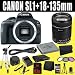 Canon EOS Rebel SL1 18.0 MP CMOS Digital Camera + Canon EF 28-135mm f/3.5-5.6 IS USM Standard Zoom Lens + LP-E12 Replacement Lithium Ion Battery + External Rapid Charger + 16GB SDHC Class 10 Memory Card + 67mm 3 Piece Filter Kit + Mini HDMI Cable + Carrying Case + Full Size Tripod + Multi Card USB Reader + Memory Card Wallet + Deluxe Starter Kit DavisMAX Bundle