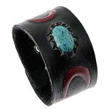 Cuff Genuine Leather Bracelet - Length: 9"