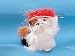 Cat Small 1 Paw Up W/Hat Decoration Figurine Kitty Furry Cute Lifelike