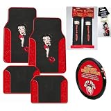 Betty Boop Classic Carpet 8pc Auto Accessories Floor Mats Combo Set by Plasticolor