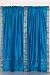 2 Rod Pocket Turquoise Indian Silk Sari Panels, Saree Curtains - India
