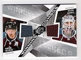 MILAN HEJDUK PETER BUDAJ 2008-09 SPX Winning Combos DUAL JERSEY Card Colorado Avalanche Montreal Canadiens Hockey