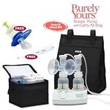 baby thermometer-Ameda Purely Yours Breast Pump with Carry All Bag Free Omron Digital Thermometer and Baby Medicine Dispenser