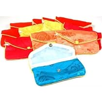 12 Jewelry Chinese Silk Pouches Chain Gift Display 5.5
