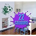 Football bursting though a wall - Personalised with your name choice - Children's Wall Decal (Medium)