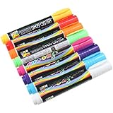AGPtek 8pcs 6mm Highlighter Fluorescent Liquid Chalk Marker Pen for LED Writing Board