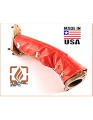 Automotive Parts and Accessories: Subaru Legacy GT WRX STI Forester Turbo Uppipe Blanket for OEM and aftermarket up pipes Heat Shield Turbocharger 2300 degree blanket - Red - Thermal Zero - Made in USA - Thermal Zero