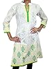 Indian Tunic Top Womens / Kurti Printed Sheer Dress India Clothing Size S (Green)