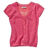 Girls' Cherokee® Strawberry Faux Cardigan Short-Sleeve Sweater XL