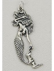 A Beautifully Detailed Mermaid Pendant in Sterling Silver