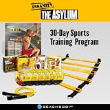 INSANITY: THE ASYLUM -30 Day Sports Training DVD Program with Agility Ladder & Speed Rope