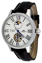 Adee Kaye #AK7100-M7 Men's Exponer Moon Phase Automatic Watch with Tourbillon Display