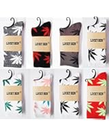 4pair-pack Marijuana Weed Leaf Printed Cotton High Socks