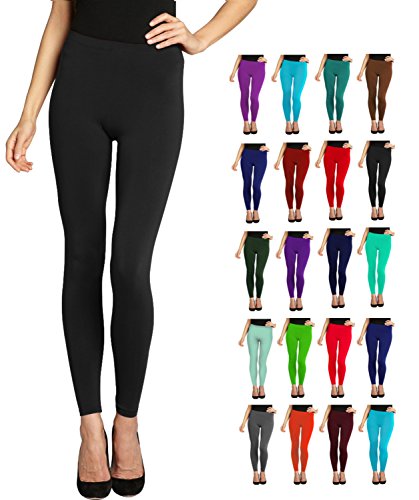 Lush Moda Seamless Full Length Leggings - Variety of Colors - Black