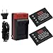 EZOPower 2x Replacement Battery + Travel Charger with Car/EU Adapter for Olympus TG-320 VR-310 VR-320 TG-310 Stylus 7030 Stylus Tough 3000(Compatible with Olympus Li-40B/Li-42B)