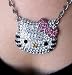 Extra Large Hello Kitty Swarovski Crystal Necklace Pink