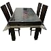 Home Covers Elegant Crystal Clear Table Cover with beautiful Golden Lace Border 60