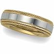 14K Two-Tone Gold Comfort Fit Wedding Band For Men and Women - Size 8.5