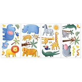 RoomMates RMK1136SCS Jungle Adventure Peel & Stick Appliques