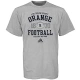 adidas Syracuse Orange Ash Gut Check Football Practice T-shirt