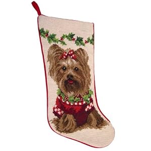 yorkshire terrier yorkie christmas stockings