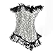 Muka Women Overbust Lace Boned Corset Bustier Halloween Corset