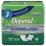 Depend Guards For Men Convenience Pack 48ct, 2.84 Boxes (Pack of 4)
