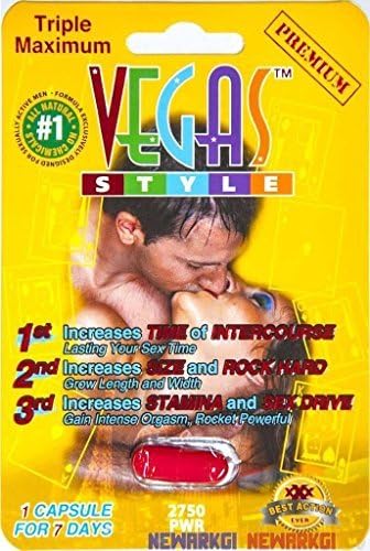 1 Pack Vegas Style Premium Triple Maximum Premium 2750pwr Enahncement for Men Pill by Vegas Style