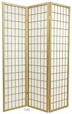 6ft. Window Pane Japanese Shoji Folding Privacy Screen Room Divider - 4 Panel Ivory
