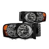 Anzo USA 111022 Dodge Ram Crystal Black Headlight Assembly - (Sold in Pairs) by AnzoUSA