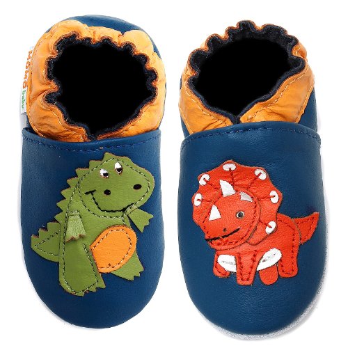 Momo Baby Infant/Toddler Dinosaur Soft Sole Leather Shoes