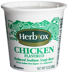 Herb Ox Chicken Soup Base, Reduced Sodium, 12-Ounce Tub (Pack of 6)