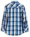 Gioberti Boys Casual Western Plaid Long Sleeve Pearl Snaps Shirt