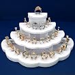 White Ring Display Holds 29 Rings Jewelry Stand New