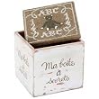 Rustic French ABC Sampler Style Box of Secrets