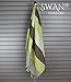 Swan Comfort Turkish Towel Peshtemal Bathrobe for Hamam Spa Pool Massage Sauna Beach Yacht Gym Fitness Kitchen Yoga Baby Towel Picnic Blanket 100% Cotton Table Throw Sarong Kikoy Fouta
